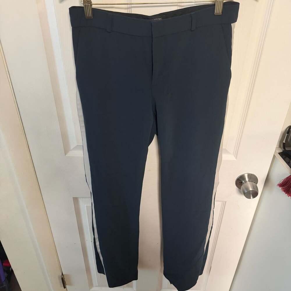 Banana Republic Logan Blue Dress Pants with Side Stripes Size 4